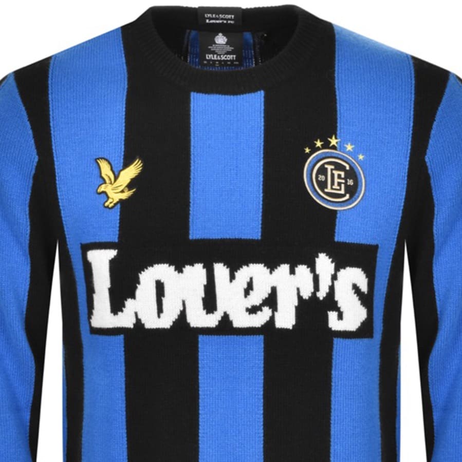 Alternative Image for ProductLyle And Scott X Lovers FC Stripe Jumper Blue2
